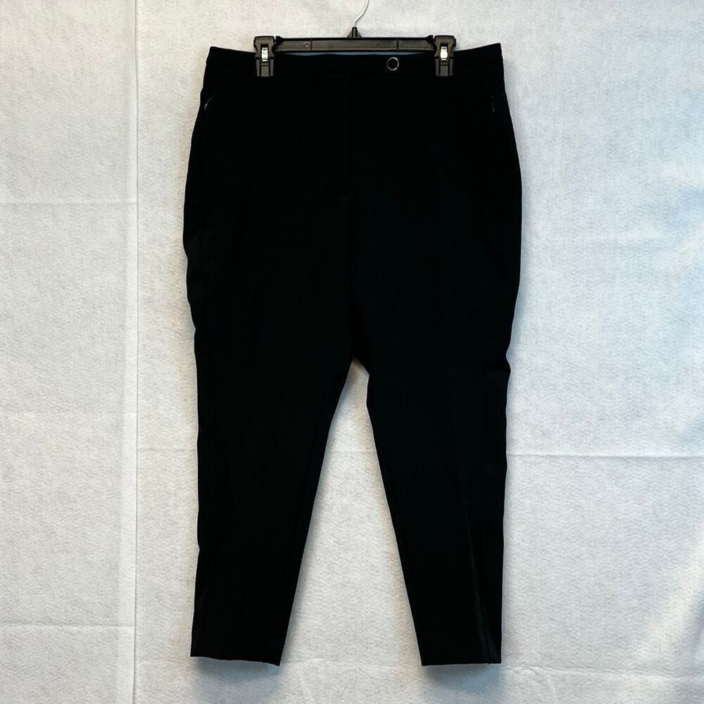 WORTHINGTON Women’s Slim Leg Pants 14P Black Stretch Zip Pockets NWT‎ Stretch
